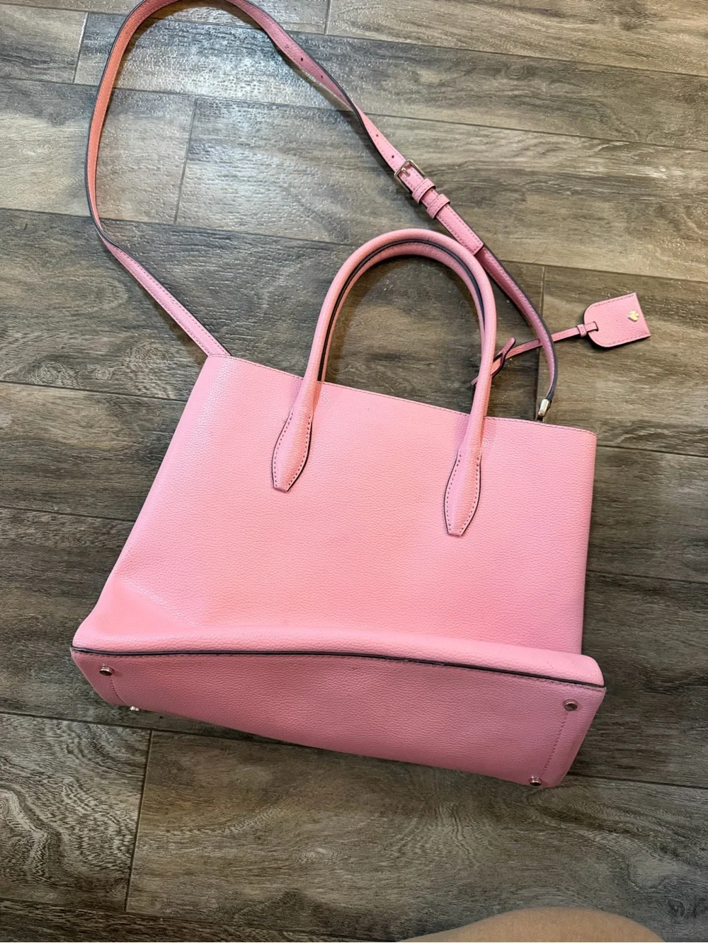 kate spade Pink Leather Tote with Removable Crossbody Strap